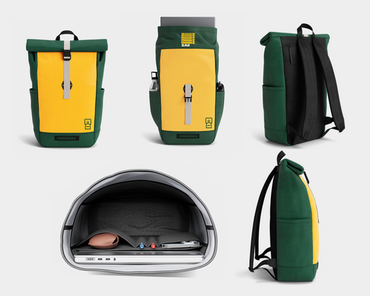 Roll-Top Backpack | Forest & Gold