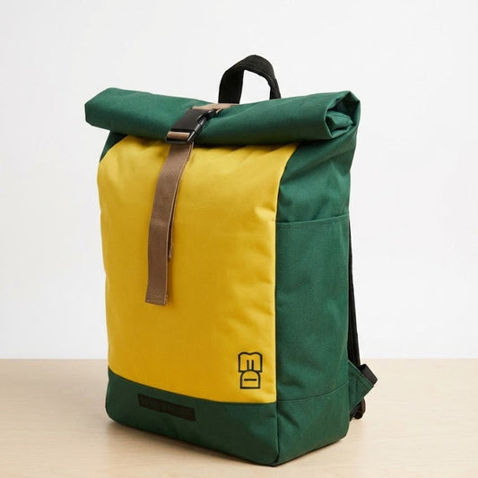 Roll-Top Backpack | Forest & Gold